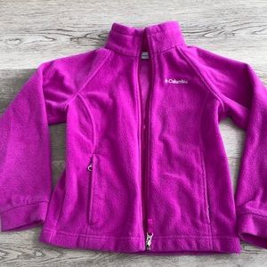 Girls Columbia fleece magenta Small